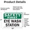 Signmission Eye Wash Station, 10 in W x Rectangle, Vinyl Decal OS-2PACK-CL-D-710-L-20008 - alternate 3